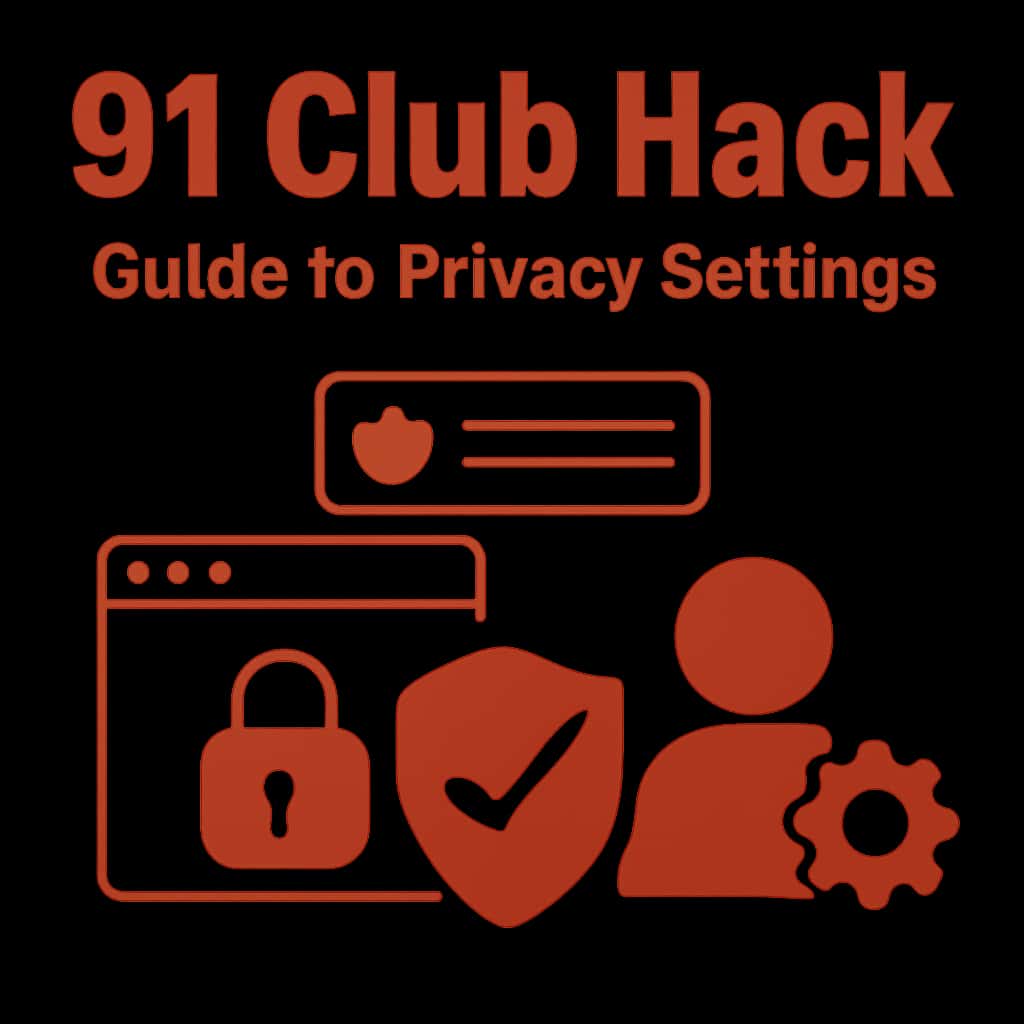 An illustration detailing the privacy settings process for 91 Club Hack.