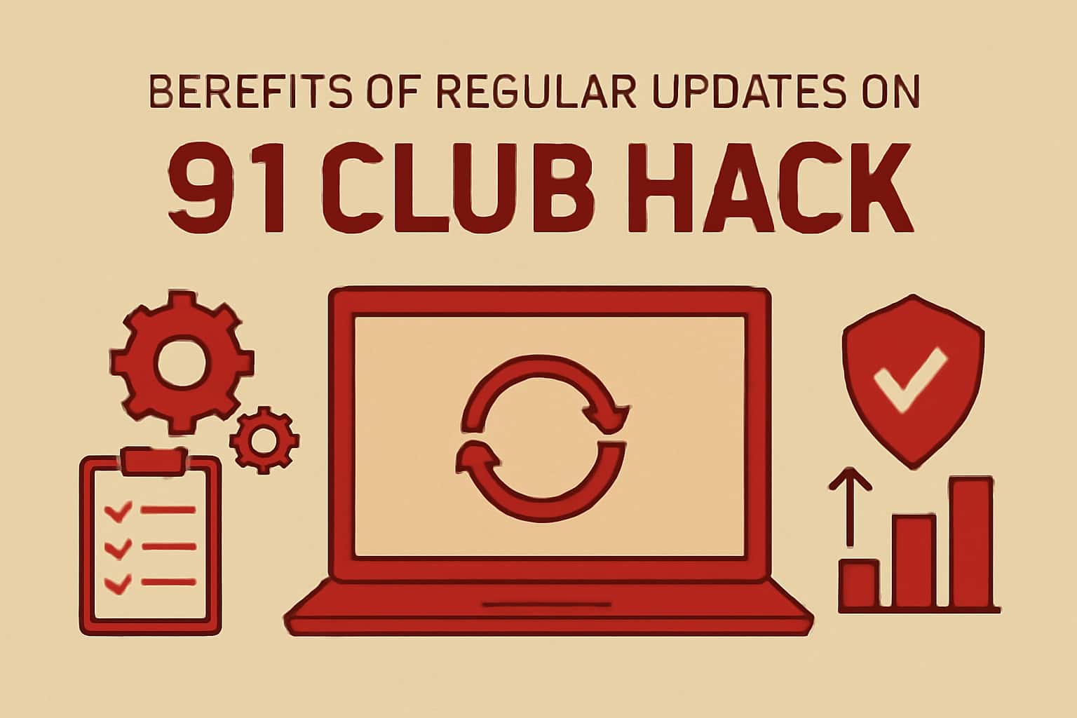 A futuristic representation of the Benefits of Regular Updates on 91 Club Hack with the title prominently displayed.