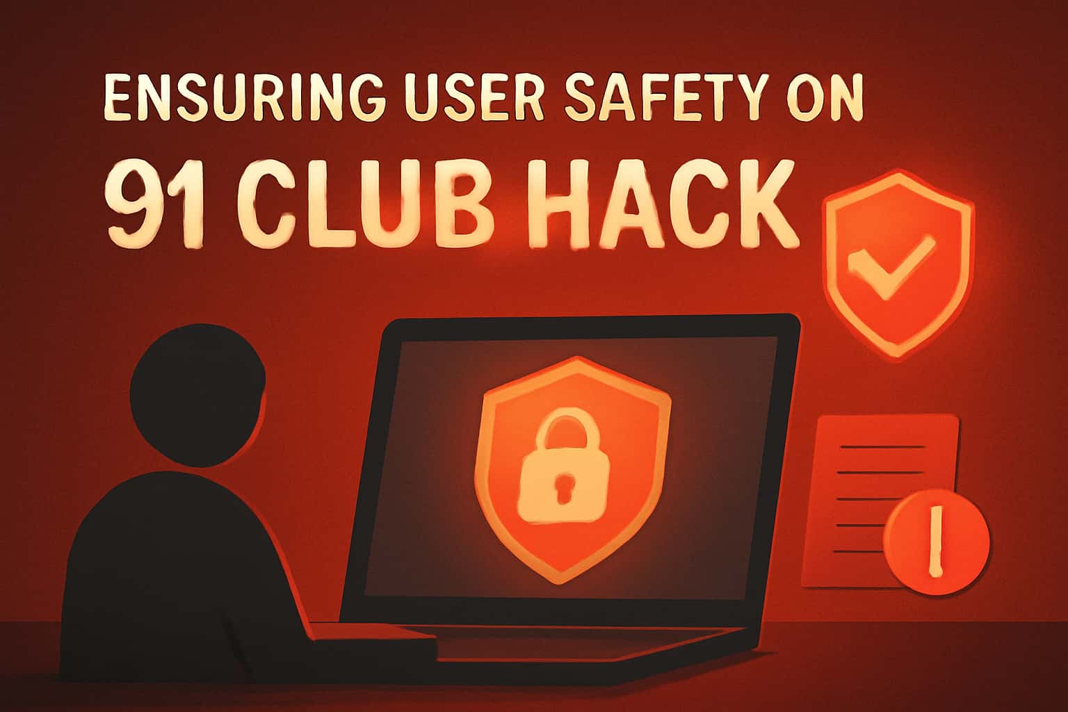An informative visual representing user safety measures for 91 Club Hack.