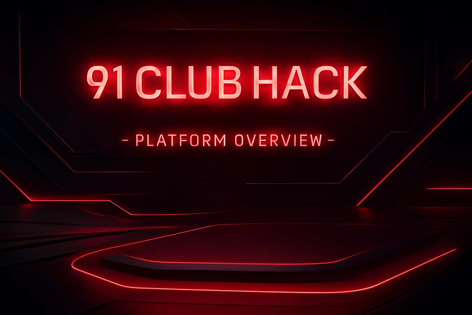 Futuristic gaming platform backdrop