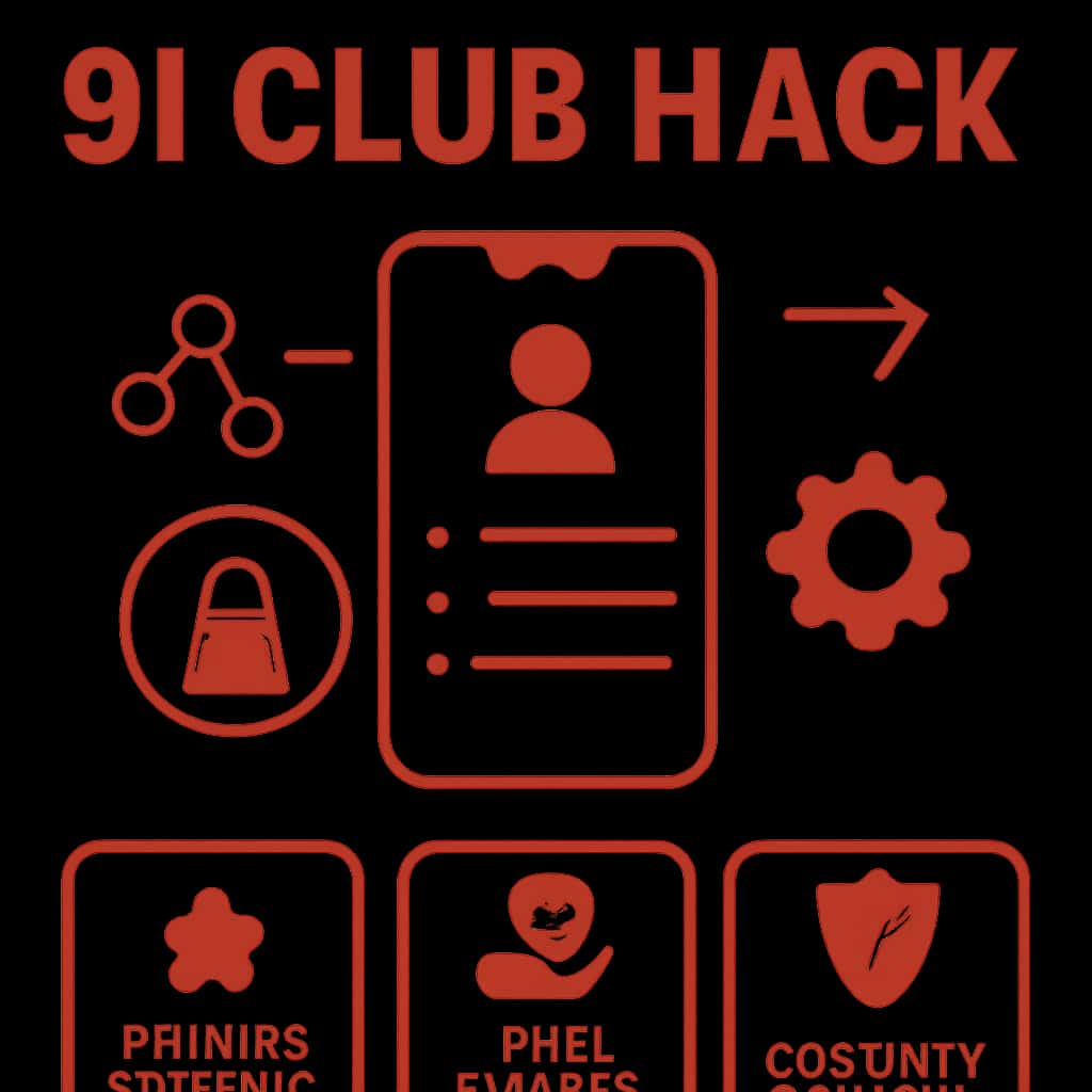An educational diagram illustrating the features of 91 Club Hack.
