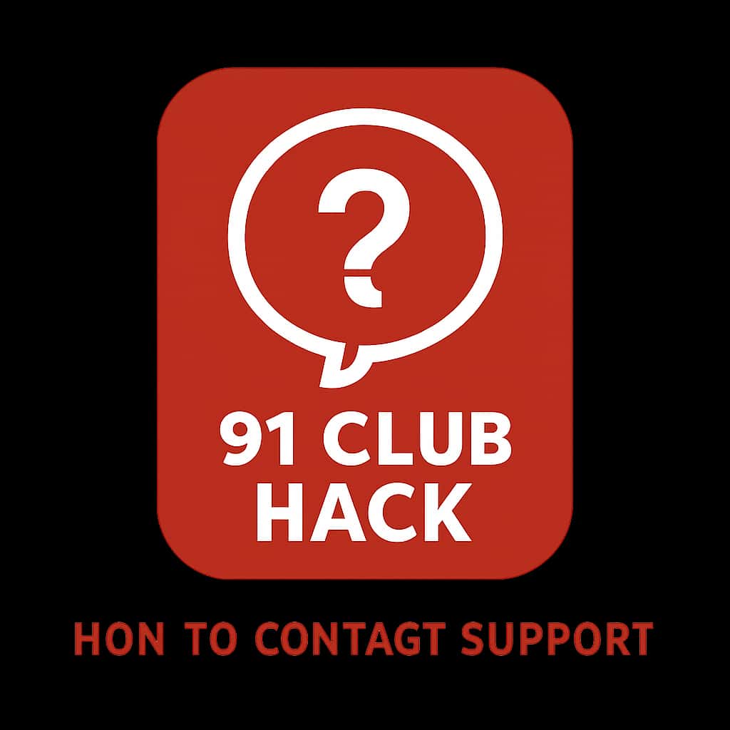 Icon representing contact options for 91 Club Hack Support.