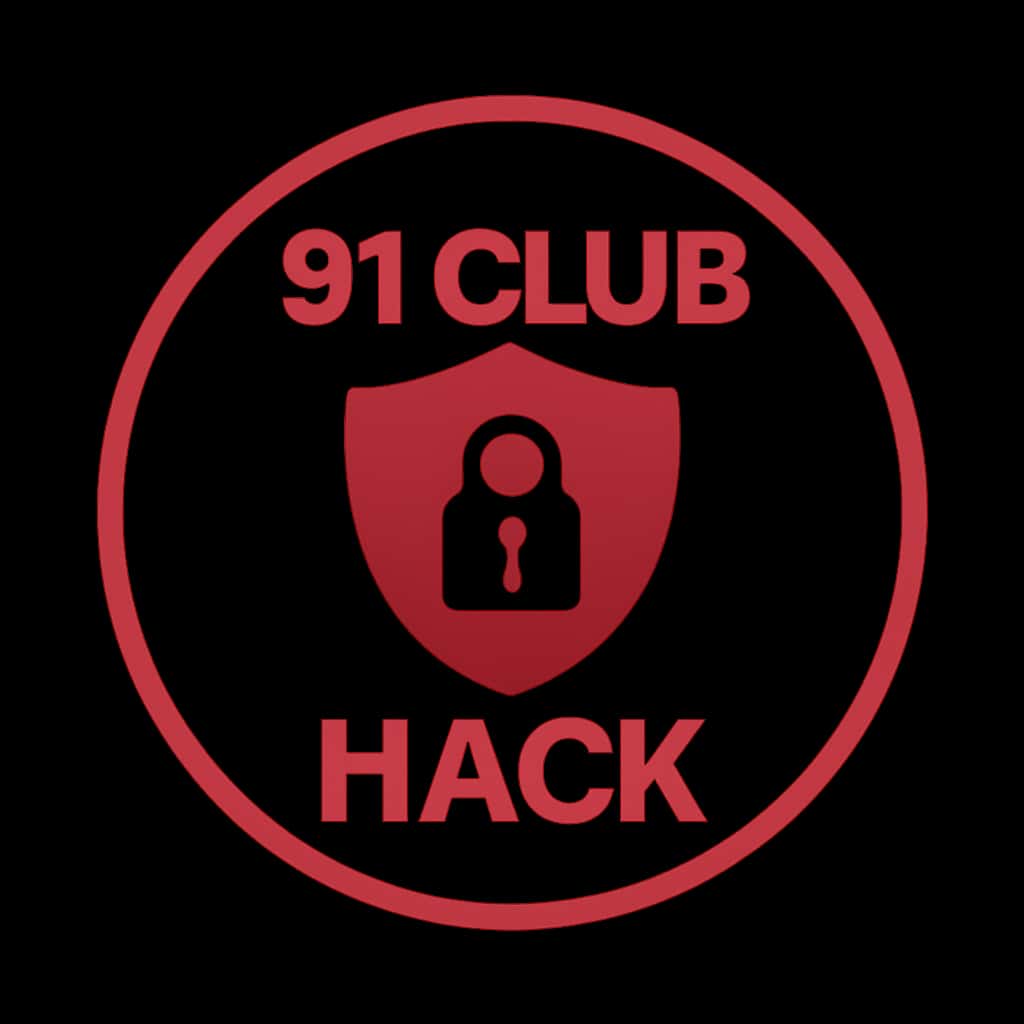 An icon representing online account security with the text '91 Club Hack'.