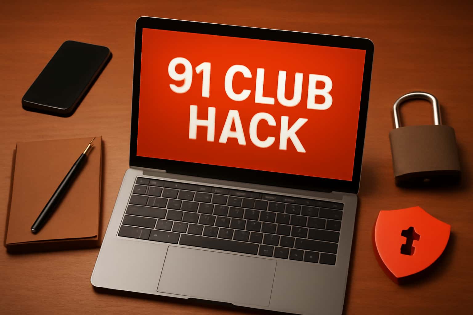 A visual representation of securing an account with the text 'Secure Your 91 Club Hack Account Today'.