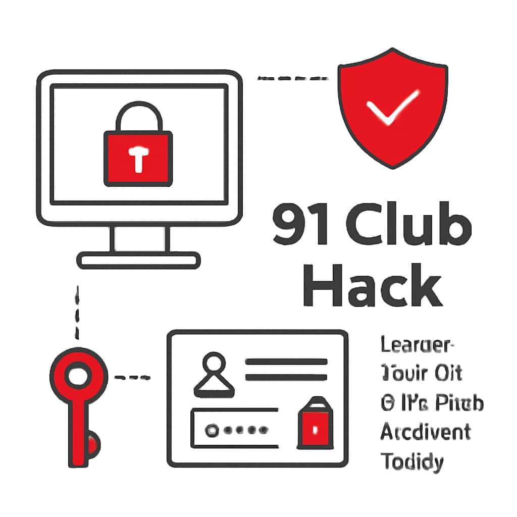 Illustration depicting security measures for 91 Club Hack accounts.