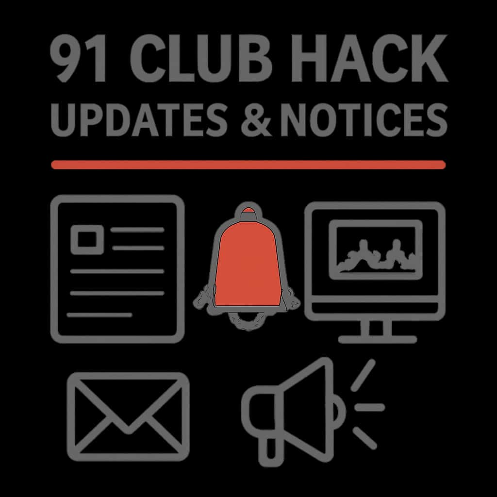 Illustration of 91 Club Hack Updates & Notices.